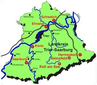 karte saarburg umgebung Ortsvereine   DRK KV Trier Saarburg e.V.